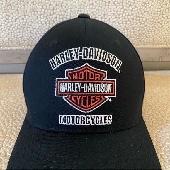Harley Davidson Men's  Baseball Style Traditional Logo Stretch Cap Hat L/XL - Picture 4 of 14
